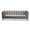 Baxton Studio Ambra Grey Velvet Upholstered and Tufted Sofa with Gold-Tone Frame 156-8865 - alternate 8
